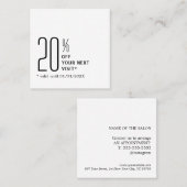 Minimalist Bold Black White Coupon (Voorkant / Achterkant)