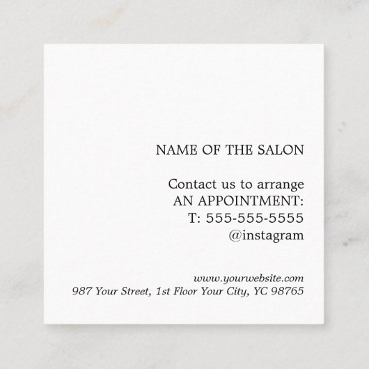 Minimalist Bold Black White Coupon (Achterkant)