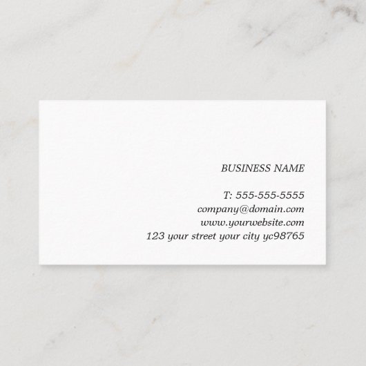 Minimalist Bold Blue Grey White Consultant Visitekaartje (Achterkant)