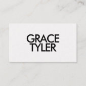 Minimalist Bold Modern QR Code White Business Card Visitekaartje (Voorkant)