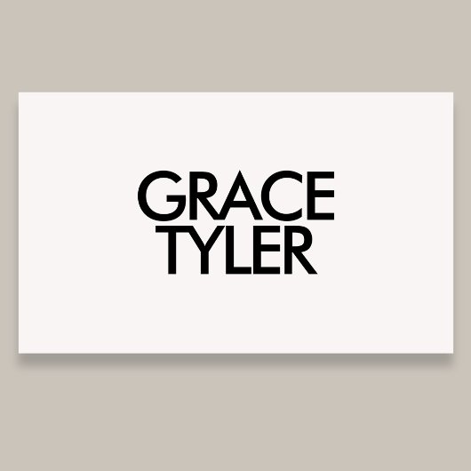 Minimalist Bold Modern QR Code White Business Card Visitekaartje