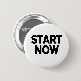 Minimalist bold start now text ronde button 5,7 cm