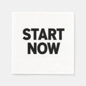 Minimalist bold start now text servet (Voorkant)