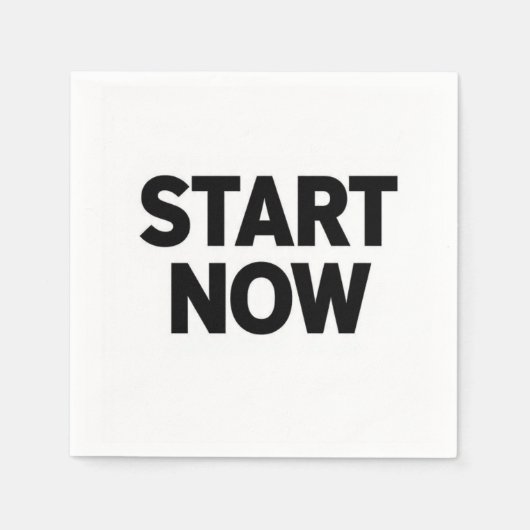 Minimalist bold start now text servet (Voorkant)