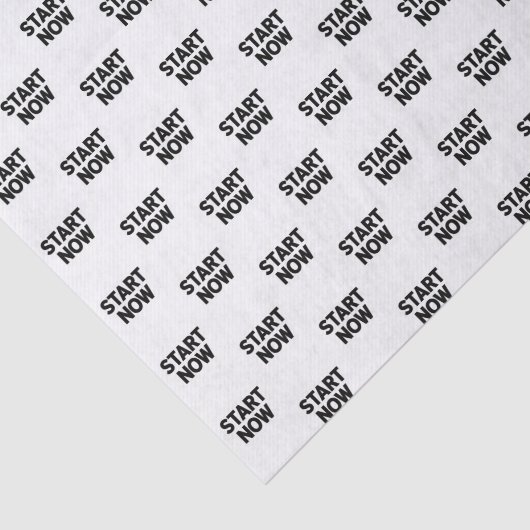Minimalist bold start now text tissuepapier (Detail)