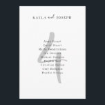 Minimalist Bold Wedding Table Number 4 Card Kaart<br><div class="desc">This is elegant black and white bold table number four sign for wedding with editable guest list. You can add your names and guest list. If you wish to change background color, font and table number color or make other changes to the template - it can be done easily, just...</div>