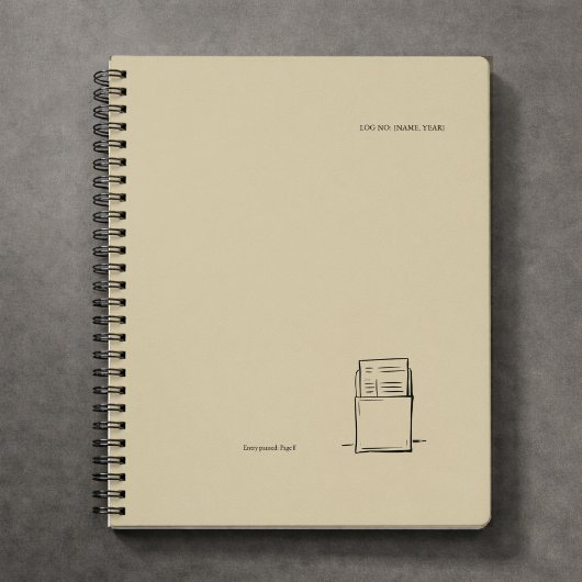 Minimalist Book Lover Notebook/The Library Card  Notitieboek