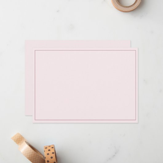 Minimalist Border Flat Notitiekaartje (Voorkant / Achterkant in situ)
