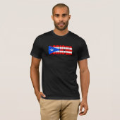 Minimalist Boricua Puerto Rican Flag Typography T-shirt (Voorkant volledig)