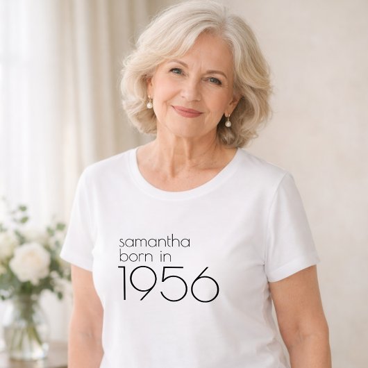 Minimalist Born in 1956 70th Birthday Party T-shirt