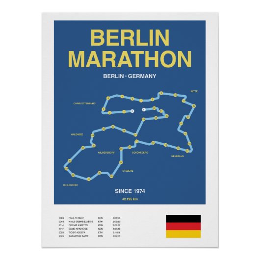 Minimalist Boston Marathon Line Print Perfect Poster (Voorkant)