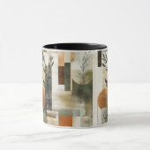 Minimalist Botanical - Aangepaste aardse Abstract Mok (Midden)