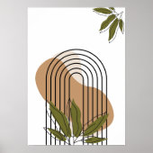 minimalist botanical boho wall art poster (Voorkant)