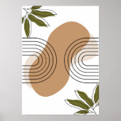 minimalist botanical boho wall art poster (Voorkant)