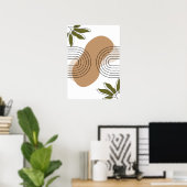 minimalist botanical boho wall art poster (Thuiskantoor)