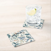 Minimalist Botanical Harmony – Soft Green & Beige  Kartonnen Onderzetters (Insitu)