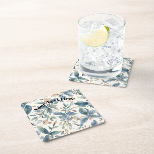 Minimalist Botanical Harmony – Soft Green & Beige  Kartonnen Onderzetters (Insitu)