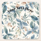 Minimalist Botanical Harmony – Soft Green & Beige  Kartonnen Onderzetters (Voorkant)