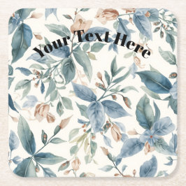 Minimalist Botanical Harmony – Soft Green & Beige  Kartonnen Onderzetters