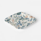 Minimalist Botanical Harmony – Soft Green & Beige  Papieren Bordje (Gebogen)