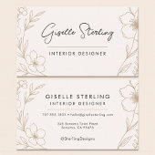 Minimalist Botanical Interior Decorator Visitekaartje