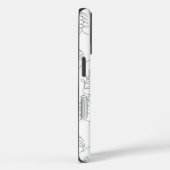 Minimalist Botanical Line Art Leaves Case (Achterkant / Rechts)