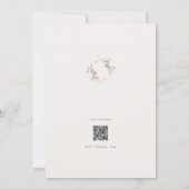 Minimalist Botanical Monogram Invitation Kaart (Achterkant)