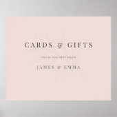 Minimalist Botanical Sign Warm Blush Poster (Voorkant)