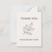 Minimalist Botanical Small Business Handcrafted Notitiekaartje (Voorkant)