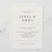 Minimalist Botanical | Warm White Kaart (Voorkant / Achterkant)