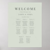 Minimalist Botanical Wedding (8) Pale Sage Poster (Voorkant)