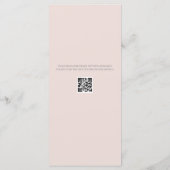 Minimalist Botanical Wedding Menu | Warm Blush (Achterkant)