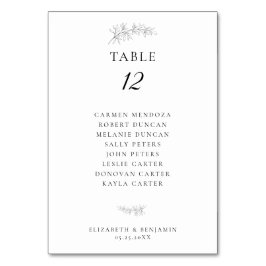 Minimalist Botanical Wedding Seating Chart Budget Kaart