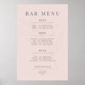 Minimalist Botanical Wedding Sign Poster (Voorkant)