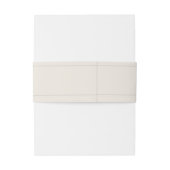 Minimalist Botanical Wedding Soft Beige Uitnodigingen Wikkel (Achterkant Voorbeeld)