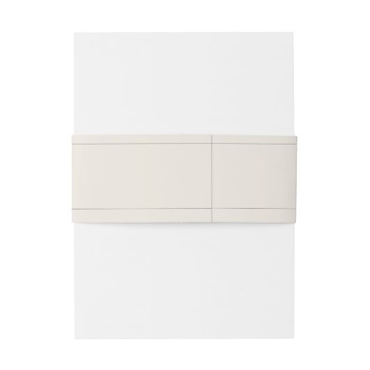 Minimalist Botanical Wedding Soft Beige Uitnodigingen Wikkel (Achterkant Voorbeeld)