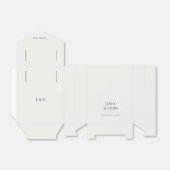 minimalist Botanical Wedding | Warm Ivory Bedankdoosjes (Uitgevouwen)