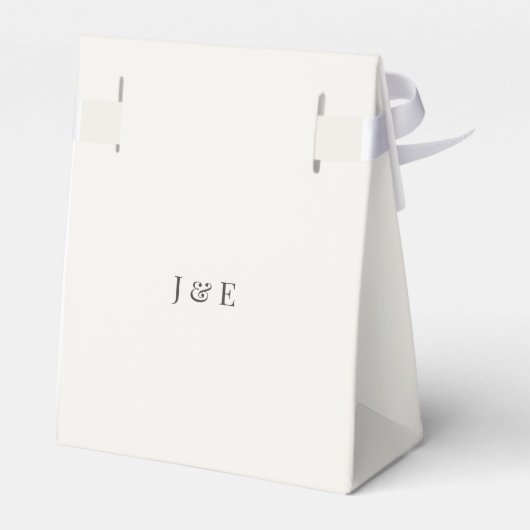 minimalist Botanical Wedding | Warm Ivory Bedankdoosjes (Achterkant)