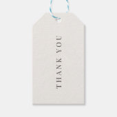 Minimalist Botanical Wedding | Warm White Cadeaulabel (Voorkant)