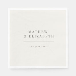 Minimalist botanical Wedding  | Warm White Servet