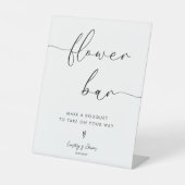Minimalist Bouw je boeket Floral Baby shower Reclamebord Met Voetstuk (Voorkant)