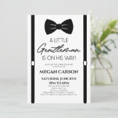 Minimalist Bowtie Een Kleine Gentleman Baby shower Kaart (Staand voorkant)