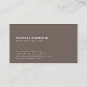 Minimalist Brand Name | One Syllable | Brown Visitekaartje (Achterkant)