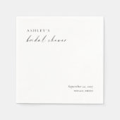 Minimalist Bridal Shower Napkins | Modern Elegant Servet (Voorkant)