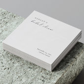 Minimalist Bridal Shower Napkins | Modern Elegant Servet