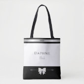 Minimalist Bride Gift | Elegant Typography Tote Bag (Voorkant)