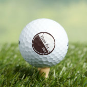 Minimalist Brown and White, 60°, Text Golfballen (Insitu Shirt)