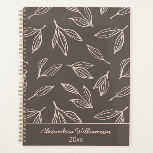 Minimalist Brown Foliage Planner (Voorkant)