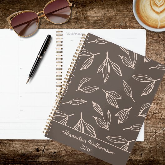 Minimalist Brown Foliage Planner
