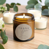 Minimalist Brown Mocha Thank You Bridal Shower  Ronde Sticker